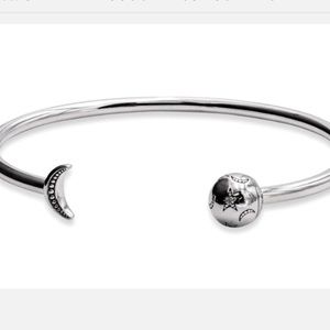 Pandora Moments Moon & Stars Open Bangle